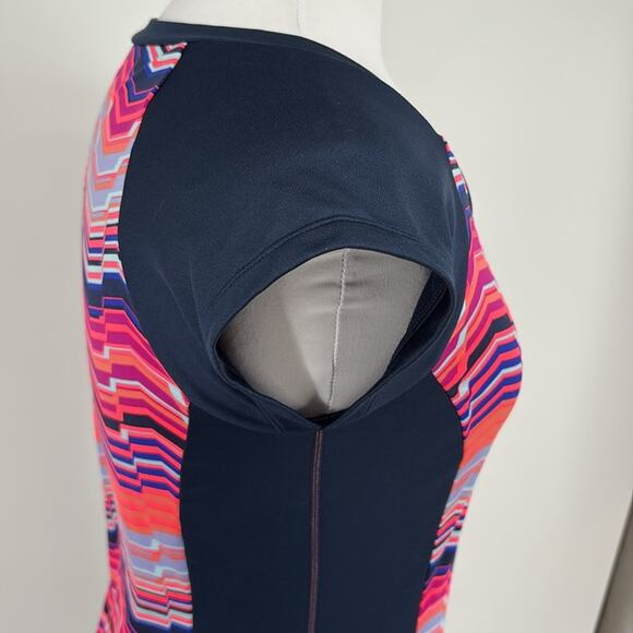 Title Nine Women’s Gidget 2.0 Navy Multi Stripes Short Sleeve Knit Dress Size S - Picture 5 of 12